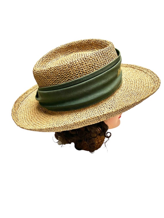 Vintage Straw Hat Summer Club Australian Straw Hat