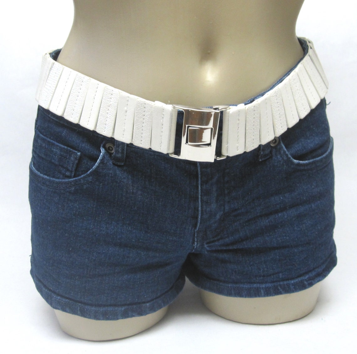 White Stretch Belt Elastic B8 Etsy