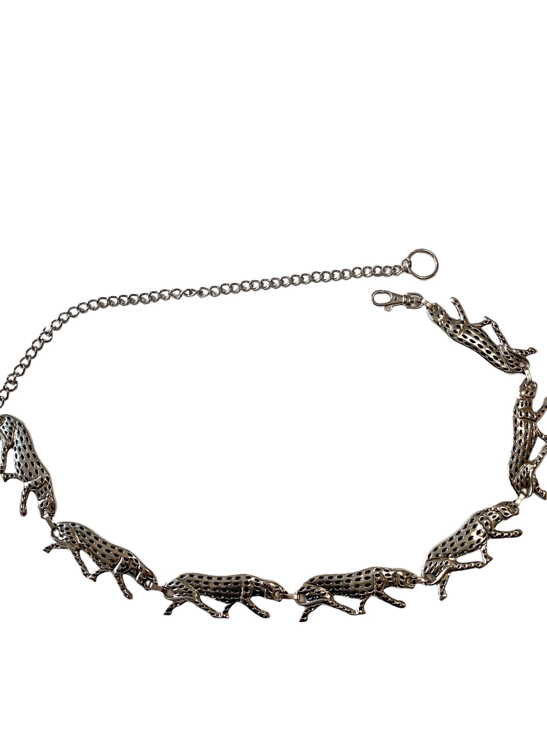 Silver Chain Belt Leopard NI 97 Hallmarked Vintage B8 - Etsy display picture 2