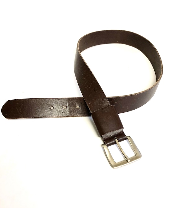 Dark Brown Leather Belt Jeans Belt