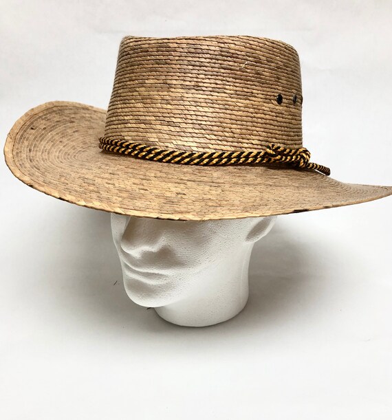 Brown Wide Brimmed Straw Hat Sun Gardening
