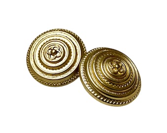 Fancy Gold Buttons 2 Pc Jesse James Dress It Up Sewing Craft Embellishment JJG1