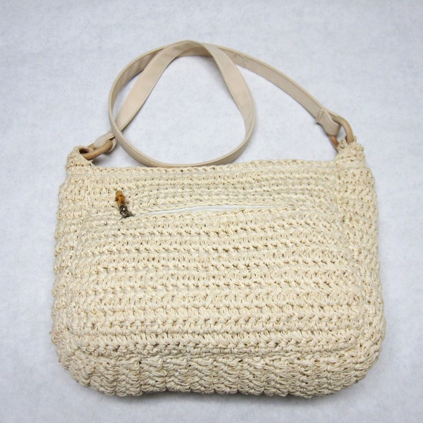 Cream Ivory Purse Crocheted Shoulderbag