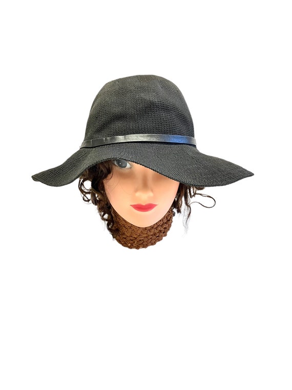 Black Wide Brimmed Hat Black Floppy Brimmed Hat B… - image 3