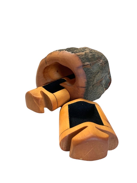 Bristlecone Pine Jewelry Box Raw Edge Vintage Wood Pu… Gem