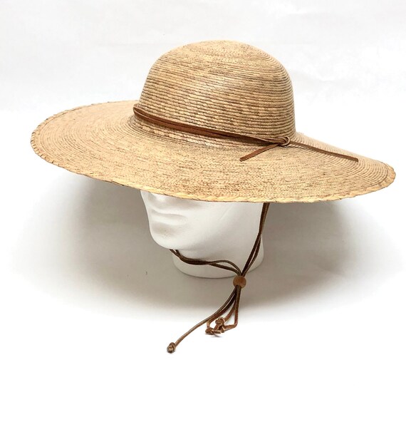 Brown Wide Brimmed Straw Hat Sun Gardening