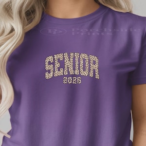 Senior 2026 Shirt Graduation 2026 Party Leopard Graphic T-Shirt Grad Gift
