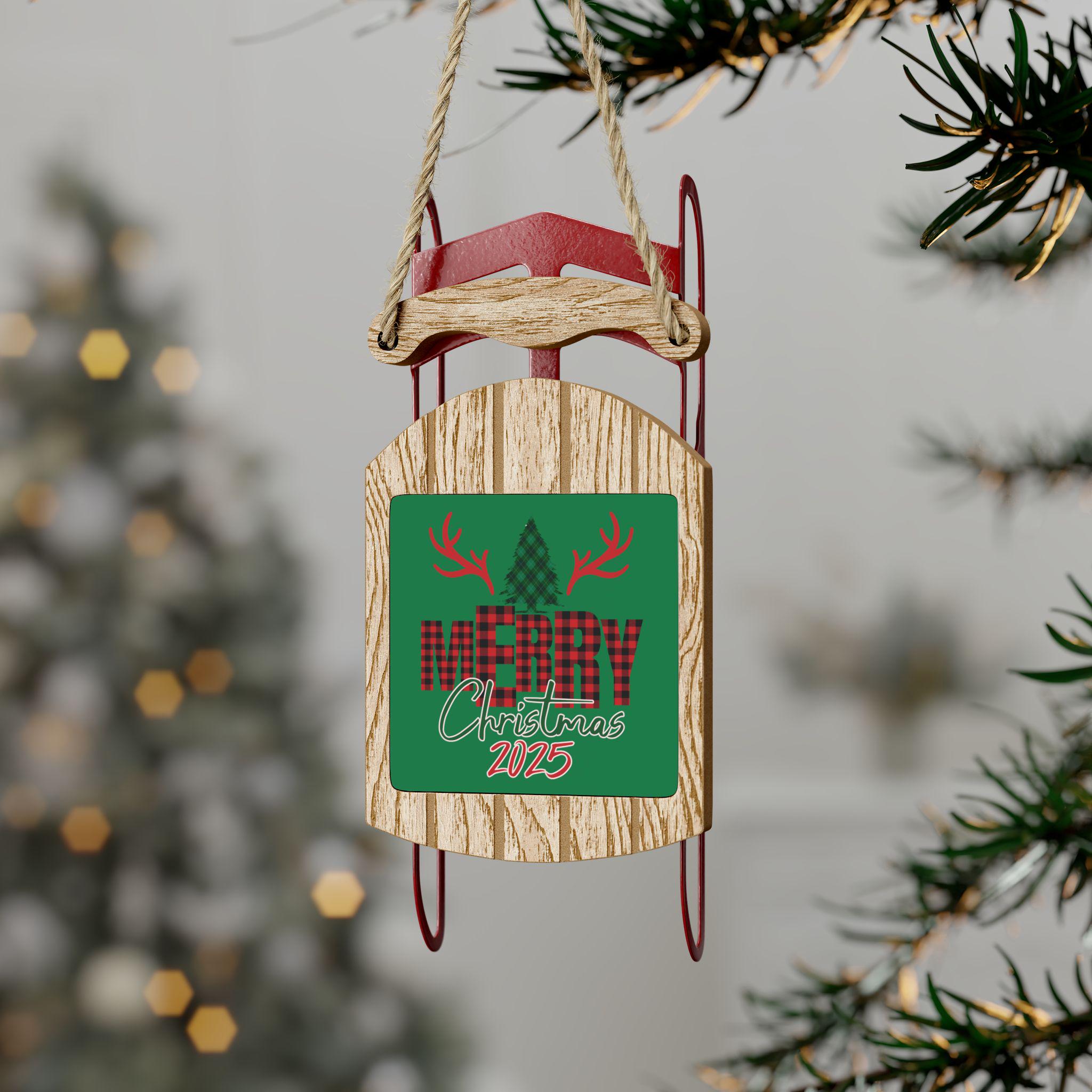 Discover Personalized Sled Christmas Ornament, Holiday Decor