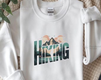 Hiking Mountains Crewneck Sweatshirt | Outdoor Adventure