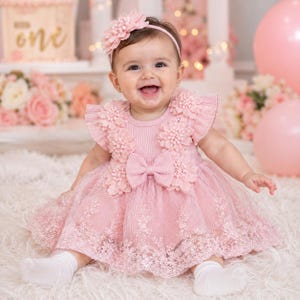 winter dress 12-18 months Girl 12 18 Self-Portrait Crepe Lace Bow simple corset beach wedding dress Size:4 (US 12-14) Touched by Nature dress
