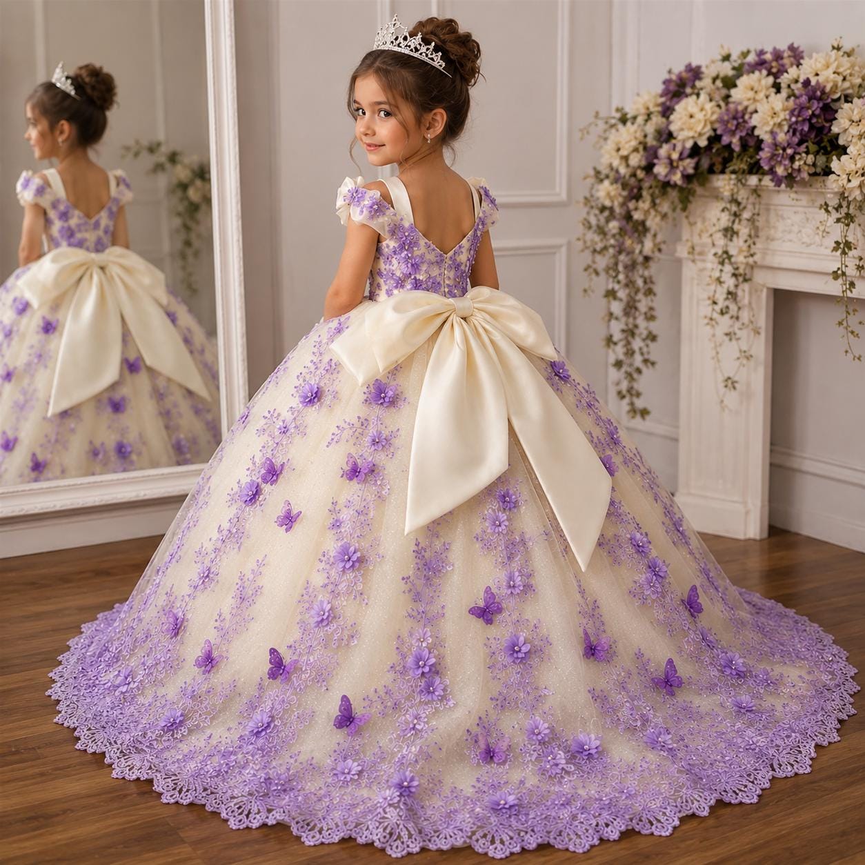 purple and cream wedding dresses Lavender Ivory Dress Color:CANDIED SUGAR Y2K Early 2000s Studio christmas lights Ombre wedding Sleeveless Back