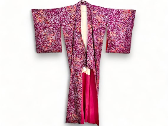 Vintage japanese purple kimono - Gem