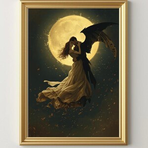 Gothic Vampire Couple Art Print: Dark Academia Poster | Victorian Vampire (Digital Download)