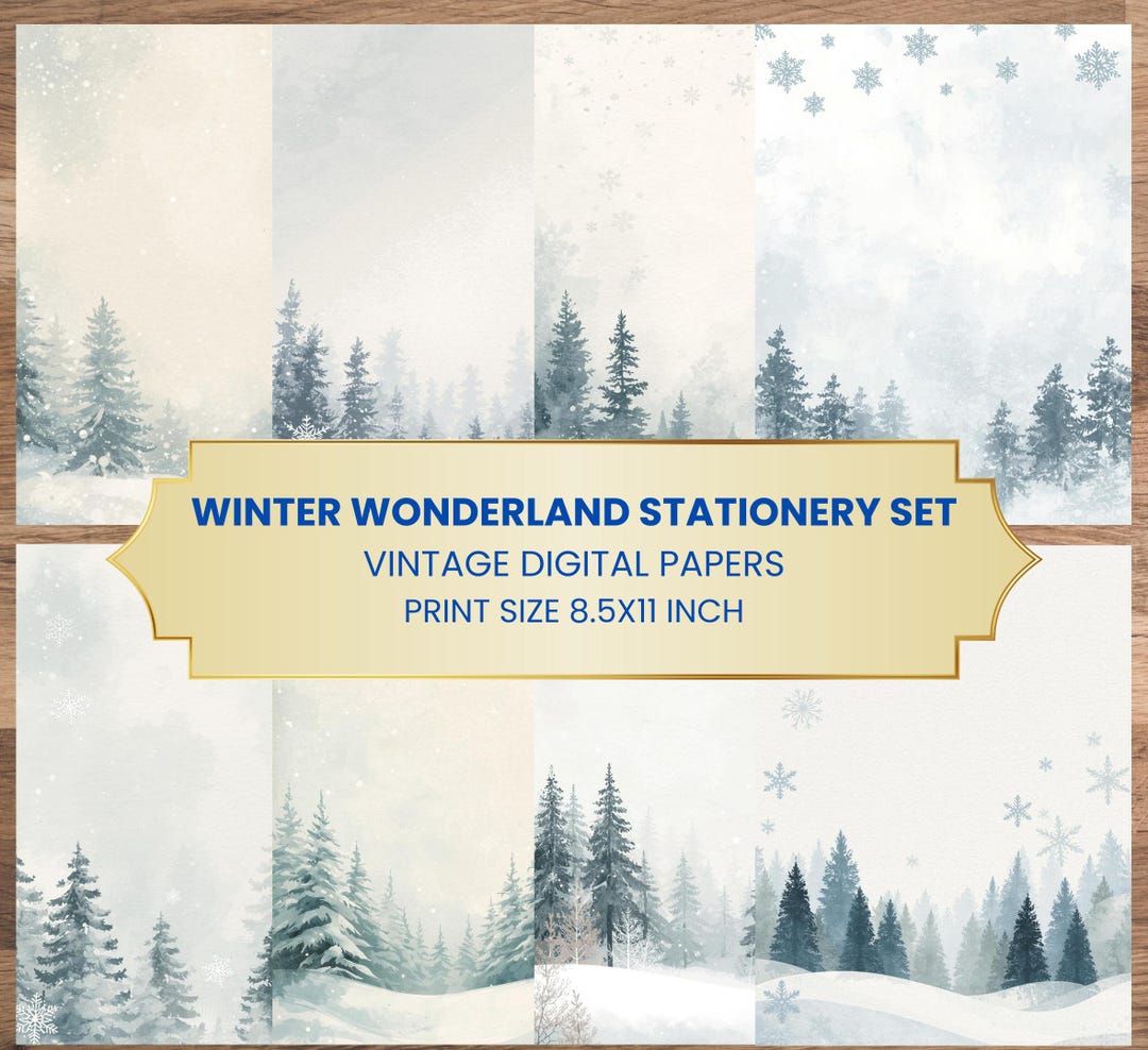 Winter Wonderland Junk Journal Pages | Printable Winter Digital Papers ...