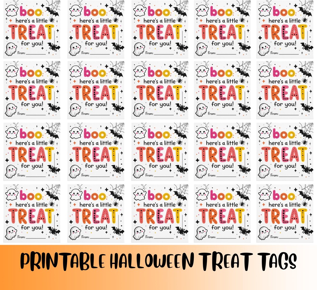 Printable Halloween Treat Tags: Boo Basket Labels (digital Download) - Etsy