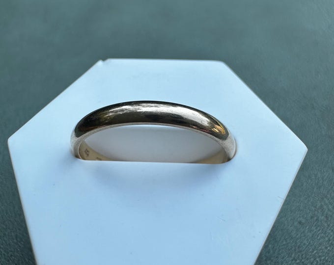 Vintage 14k Yellow Gold Wedding Band | Plain Ring | Size 6.25 - Etsy