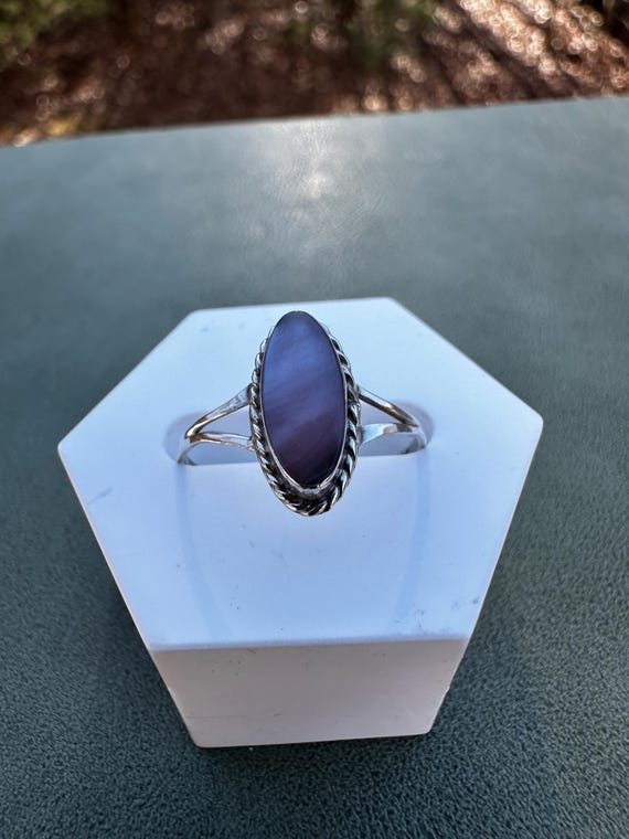 Sterling Silver & Abalone Shell Statement Ring | … - image 1