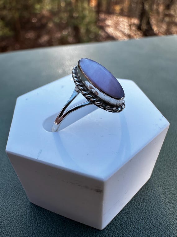 Sterling Silver & Abalone Shell Statement Ring | … - image 2