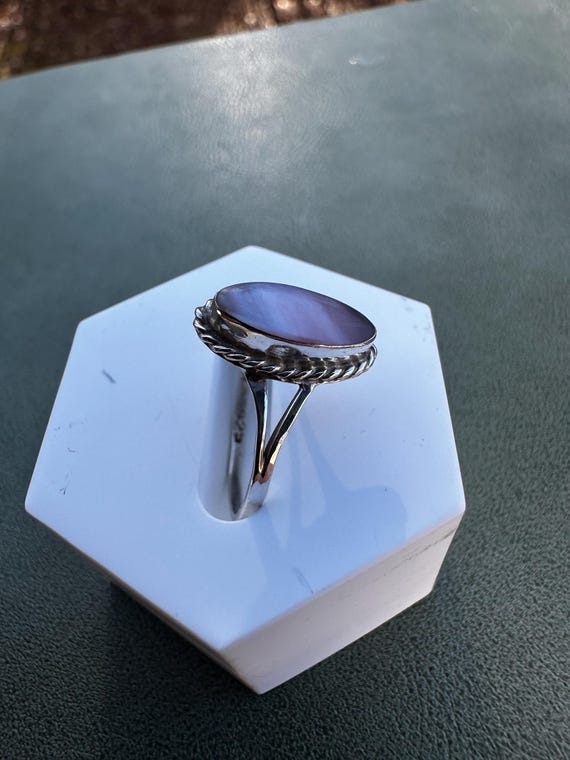 Sterling Silver & Abalone Shell Statement Ring | … - image 3