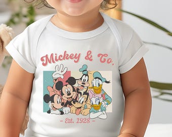 Retro Mickey And Friends Shirt, Vintage Disney Crew Tee, Theme Park Vacation Outfit, Family Trip Apparel, 411081
