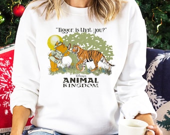 Winnie The Pooh Sweatshirt, Tigger Safari Outfit, Funny Theme Park Crewneck,  411504