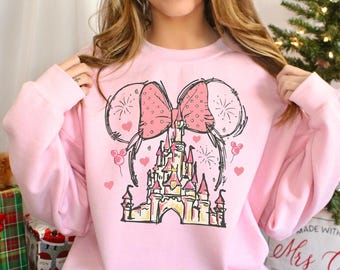 Minnie Mouse Castle Sweatshirt, Minnie Bow Sweatshirt, 411943