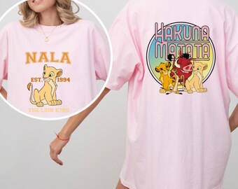 Custom Lion King Hakuna Matata Shirt, Comfort Colors Family Trip Tee, 411721 + 1718