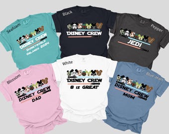 Custom Disney Crew Shirt, Comfort Colors Star Wars Family Matching Trip Tee, 411160