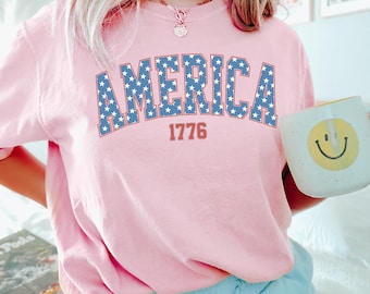 Classic America 1776 Shirt, Comfort Colors Sestercentennial Patriotic Tee, 411477