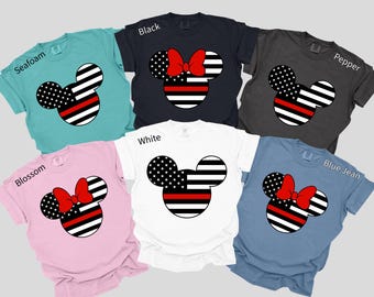 Comfort Colors USA Flag Shirt, Disney World Trip Hero Retro Tee, 412971