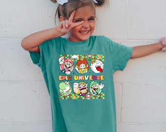 Retro Super Mario Squad Shirt, Comfort Colors Universal Epic Universe Shirts 413422