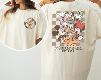 Custom Retro Mickey & Co 1928 Shirt, Comfort Colors Disneyland Tee, 412509