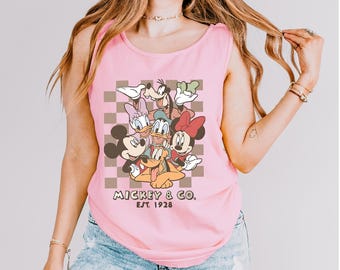 Retro Mickey & Co. Comfort Colors Tank Top - Disneyland Disneyworld 412481