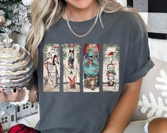Retro Haunted Mansion The Nightmare Before Christmas Shirt Vintage Disney Christmas Shirt Disneyland Family Vacation Comfort Colors