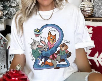 Comfort Colors Zootopia Nick and Judy Shirt, Cute Animal Squad Fan Gift Tee 414661
