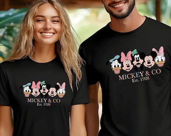 Retro Disney Mickey and Co Shirt, Disney Mickey Shirt, Mickey and Co 1928 Top, Mickey and Friends Shirt, Disney Tee, 412280