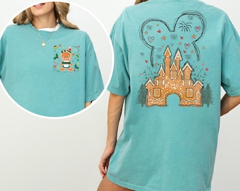 Personalized Mickey and Friends Gingerbread Matching Shirts,  Comfort Colors Mickey Minnie Pluto Goofy Donald Tee, 413793
