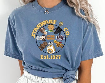 Comfort Colors Star Wars Est 1977 Retro Company Shirt, 411276