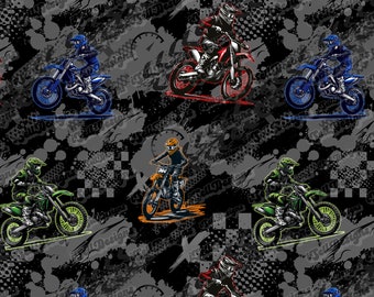 Motocross Seamless Pattern: Racing Design (Digital Download)