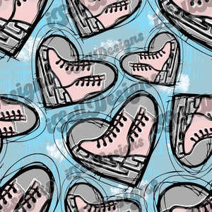 Ice Skater Seamless Pattern: Fabric Print Design (Digital File)