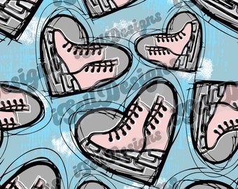 Ice Skater Seamless Pattern, Seamless Ice Skating Pattern, Ice skating Design, Custom Seamless, Digital Seamless File, Ice skating PNG