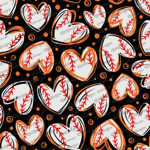 Sketchy Baseball Seamless Pattern, Baseball Design, Custom Seamless Pattern, Baseball Seamless Pattern, Digital Seamless File, Baseball File image 1