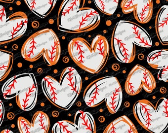 Sketchy Baseball Seamless Pattern, Baseball Design, Custom Seamless Pattern, Baseball Seamless Pattern, Digital Seamless File, Baseball File