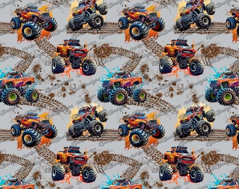 Monster truck Seamless Pattern, Monster trucks Design, Custom Seamless Pattern, monster truck Seamless Pattern, trucks, Racing