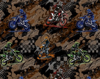 Motocross Seamless Pattern, Motocross Design, Custom Seamless Pattern, Racing Seamless Pattern, Motocross, Racing