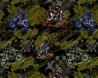 Motocross Seamless Pattern, Motocross Design, Custom Seamless Pattern, Racing Seamless Pattern, Motocross, Racing