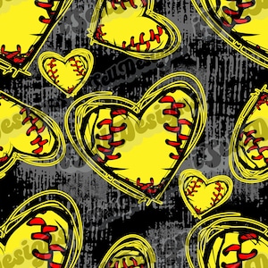 Softball Seamless Pattern, Softball Design, Custom Seamless Pattern, Softball Seamless Pattern
