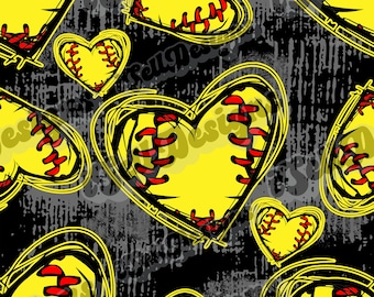 Softball Seamless Pattern, Softball Design, Custom Seamless Pattern, Softball Seamless Pattern