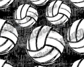 Sketchy Volleyball Pattern, Volleyball Design, Custom Seamless, Volleyball Seamless Pattern, Digital Seamless File, Volleyball File