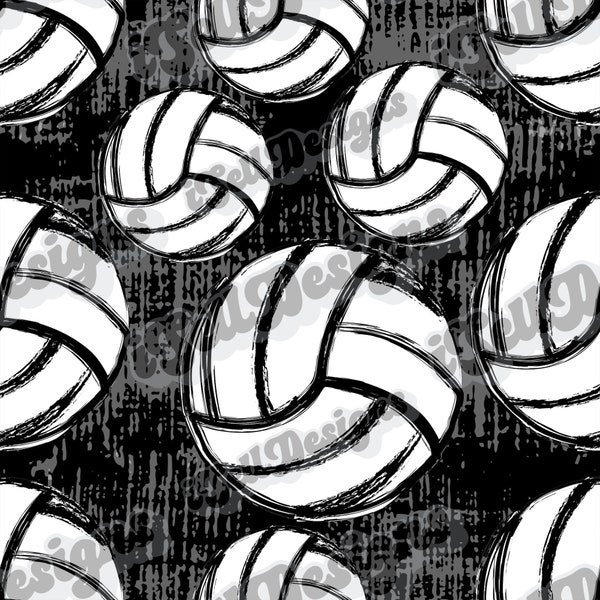 Sketchy Volleyball Pattern, Volleyball Design, Custom Seamless, Volleyball Seamless Pattern, Digital Seamless File, Volleyball File